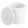 French Butter Dish Porcelain Ceramic 0.45L Lidded Foods Keeper Spreadable Fresh Butter Tray for Kitchen Counter