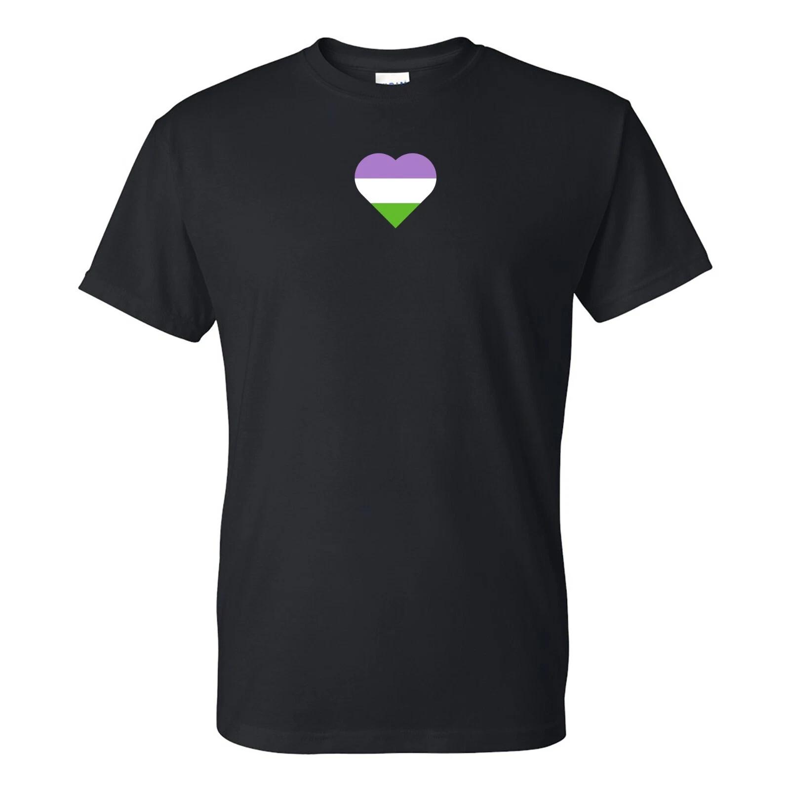 

Genderqueer Pride Flag Heart - Pride Month LGBTQIA Love Identity T Shirt - Black M