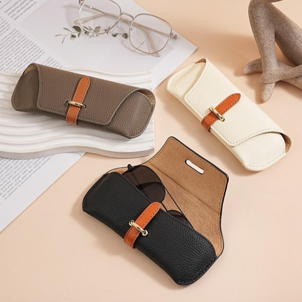 Ins PU Leather Glasses Bag Pu Sunglasses Eyeglass Bag Portable Sunglasses Pouch Travel