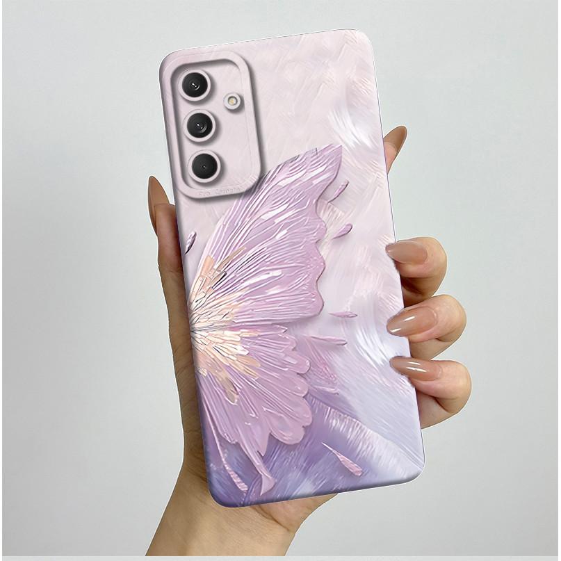 

Phone Cover For Samsung Galaxy M35 5G Bumper Silicone Shockproof Pretty Butterfly Flowers Case Coque For Galaxy M 35 M55 Funda Samsung M35 5G
