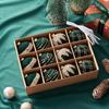 12 Glitter Velvet Christmas Ornaments 2.36" Shatterproof Plush Decor Hanging Tree Accessories for Windows Walls Porch Fireplaces