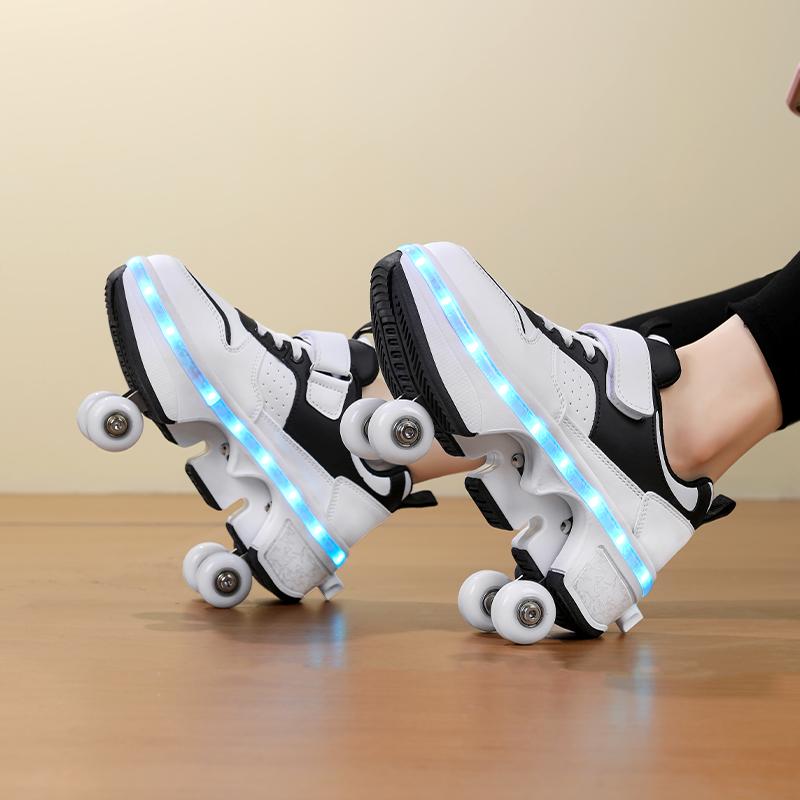 Adult/Kids Roller Roller Shoes Luminous Skating Shoes Kids Glowing Sneakers Luminous Sneakers