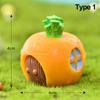 Landscape Cartoon Carrot House Miniature Rabbit Figurine Mini Animal Statue Resin Bunny Basket