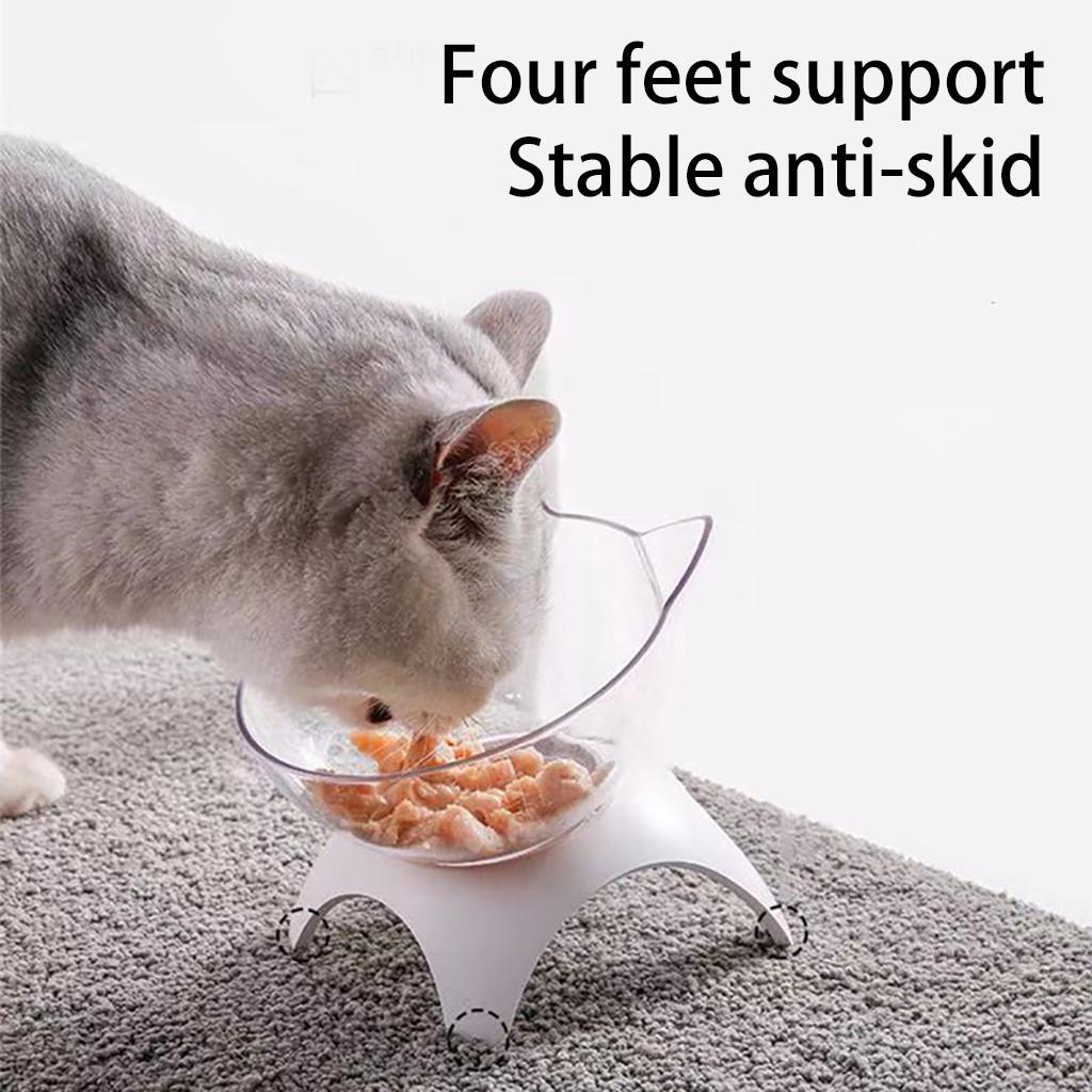 Pet Dog Cat Slow Feed  Spine Water Food Bowl ion Care Bowl