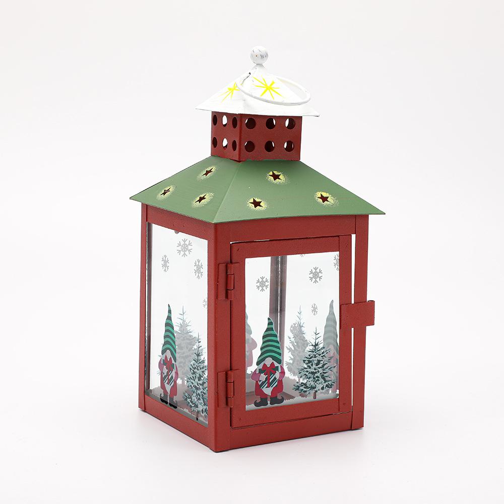 Рождественский подсвечник Креативный ветрозащитный подсвечник Подсвечники Люстры Декоративная атмосфера Нарядное освещение сцены