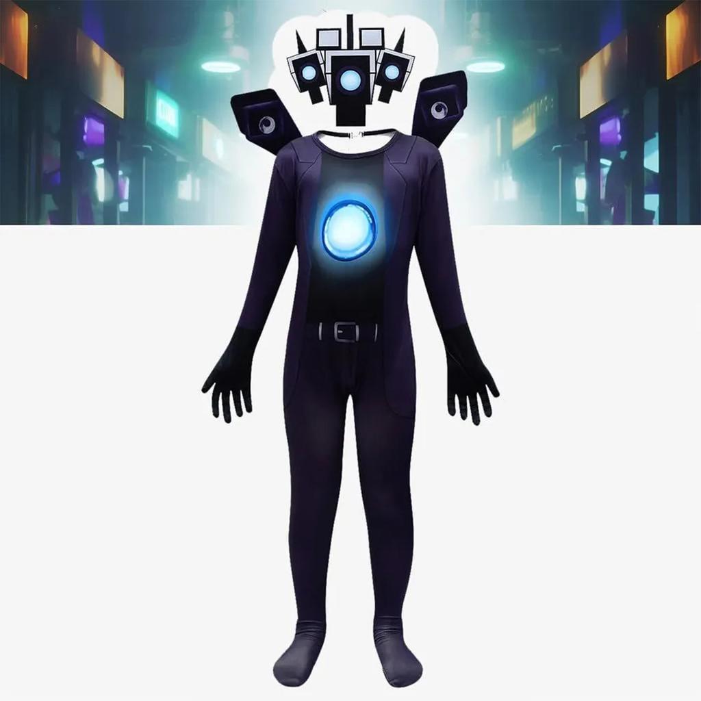 Halloween Cosplay Party Bodysuits With Headwear Cartoon Game Outfit