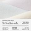 Pure Cotton Socks - Children's Summer Lightweight Rolled-edge Unlined Postpartum Socks - 100% Cotton Anti-odor Mid-calf Women's Socks