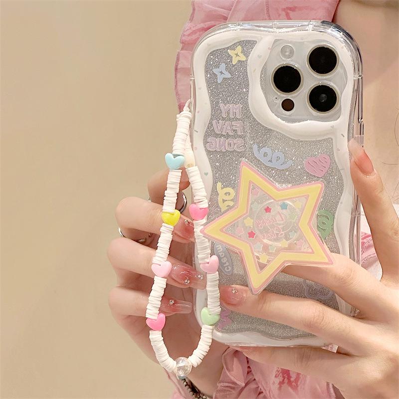 Zhitai Cream Pattern Desktop Stand for iPhone 15 Pro - Compatible with Apple 14, Bracelet 11, and 8 Generations.