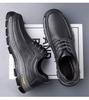 Fashion Men's Casual Cow Leather Outdoor Hiking Shoes Spring Autumn New Designer Platform Shoes Male Lace Fashion Loafers for Men