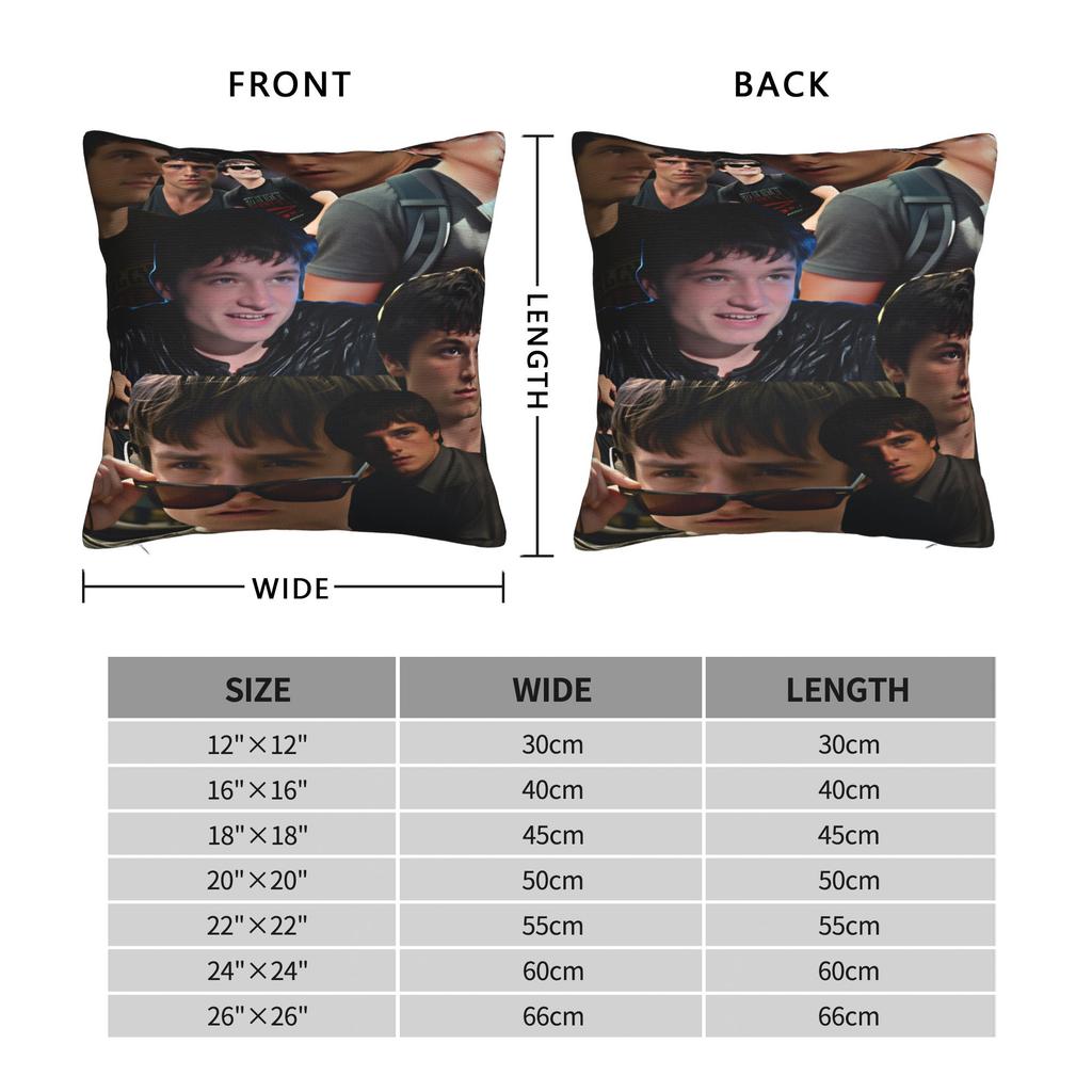 Josh Hutcherson Pillowcases Retro Trendy Pillow Case For Sofa Home Decor Graphic Pillow Cover