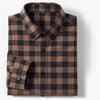 New In Shirt Plaid 100%cotton Brushed Long Sleeve Shirts for Men Slim Fit Casual Tops Hight Quality Designer Vintage Clothes