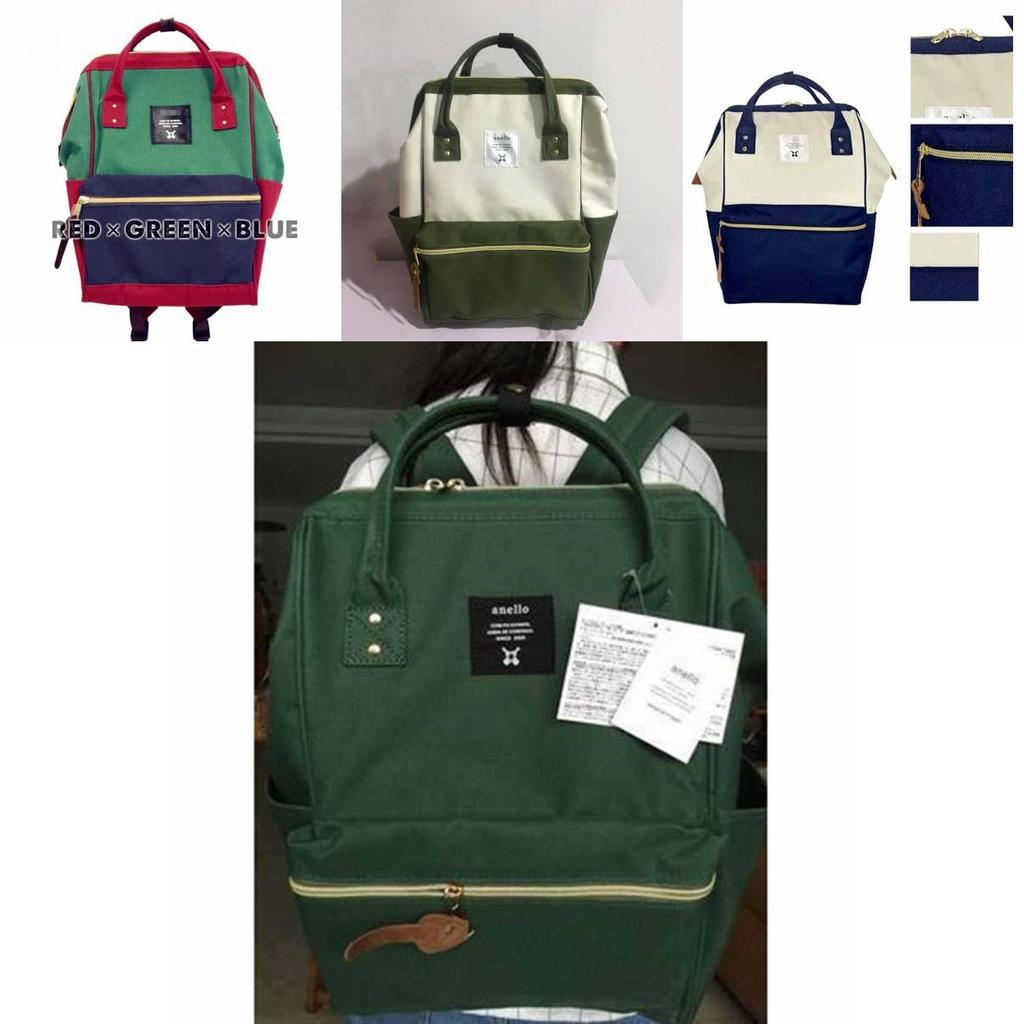 Japan Anello Canvas Backpack Rucksack School Bag With Waterproof Durable Fabric And Multiple Interior Pockets