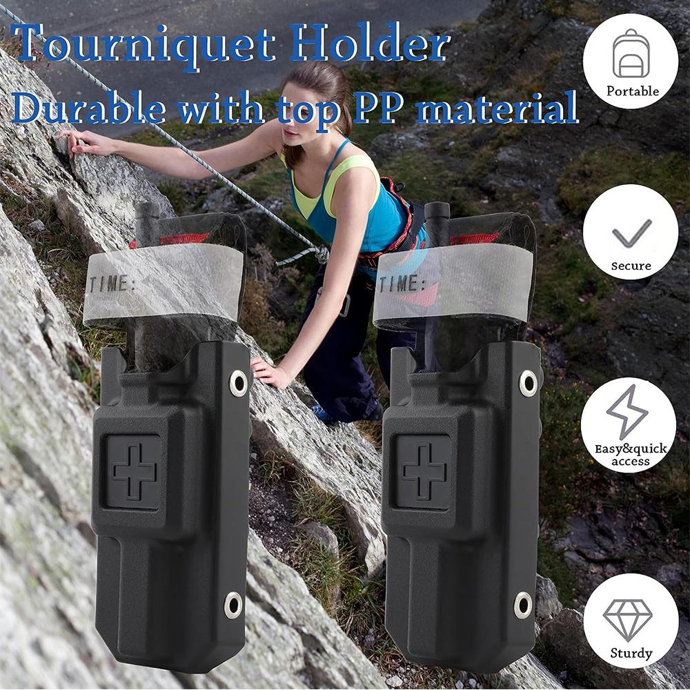 2 stk Tourniquet-holdere Molle Tourniquet-lomme Passer til Molle-utstyr