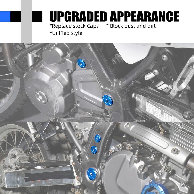 Motorcycle Frame Hole Plug Covers for Suzuki DR650S DR650SE 1996-2022 2023 2024 DR650 S/SE Frame Holes Plugs Swingarm Pivot Caps