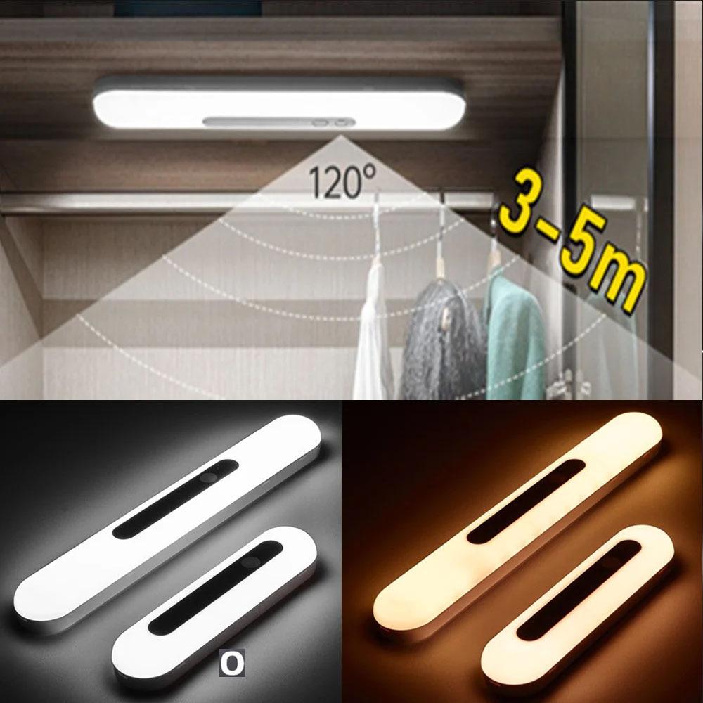 Wireless LED Night Light Motion Sensor Light Closet Night Lamp For Bedroom Kitchen Detector Light Cabinet Staircase Light