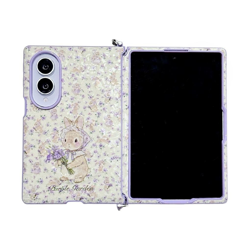 Applicable to Samsung zfold1 mobile phone case zfold1ultra new zflip1 central axis protective belt bracelet cartoon