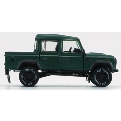 BM CREATIONS 1/64 Scale Land Rover Defender 110 Pickup 2016 Green RHD Finished Product