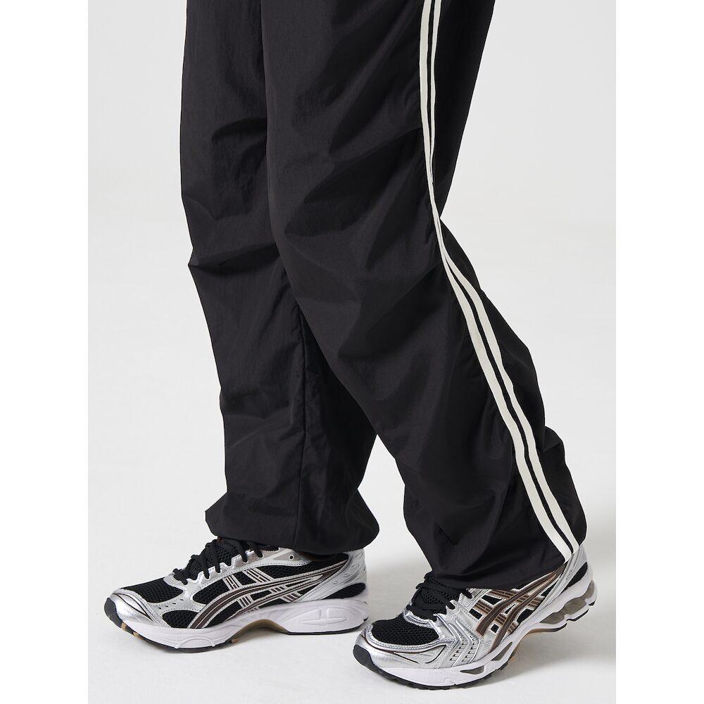 8SECONDS Light Nylon Contrast Elastic Waist Pants Black