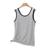 Striped Sleeveless Women's U-Neck Tank Top - Wide Shoulder Modal Camisole 2026 Summer Edition