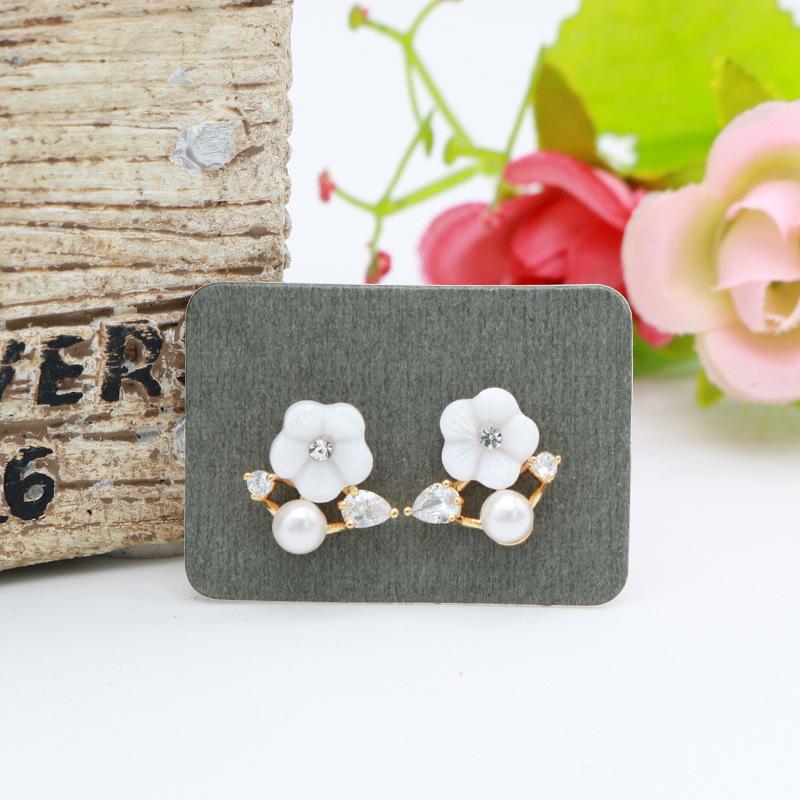 100 pièces 50 pièces Cartes d'emballage pour boucles d'oreilles 2,5x3,5 cm Carte d'affichage pour clous d'oreilles Carton vierge Papier Kraft Étiquette de prix pour bijoux DIY