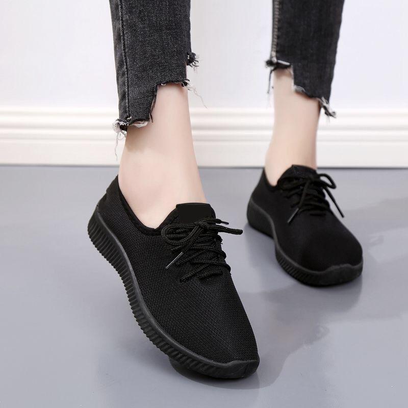 Women's Spring & Autumn Korean Style Low-Top Casual Sports Shoes - Breathable Old Beijing Cloth