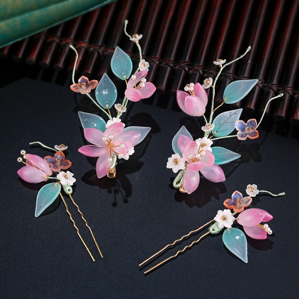 Tassel Hanfu Hair Stick Pearl Flower Hair Comb Chinese Style Hairpin Set  Hairstyle Design Tool