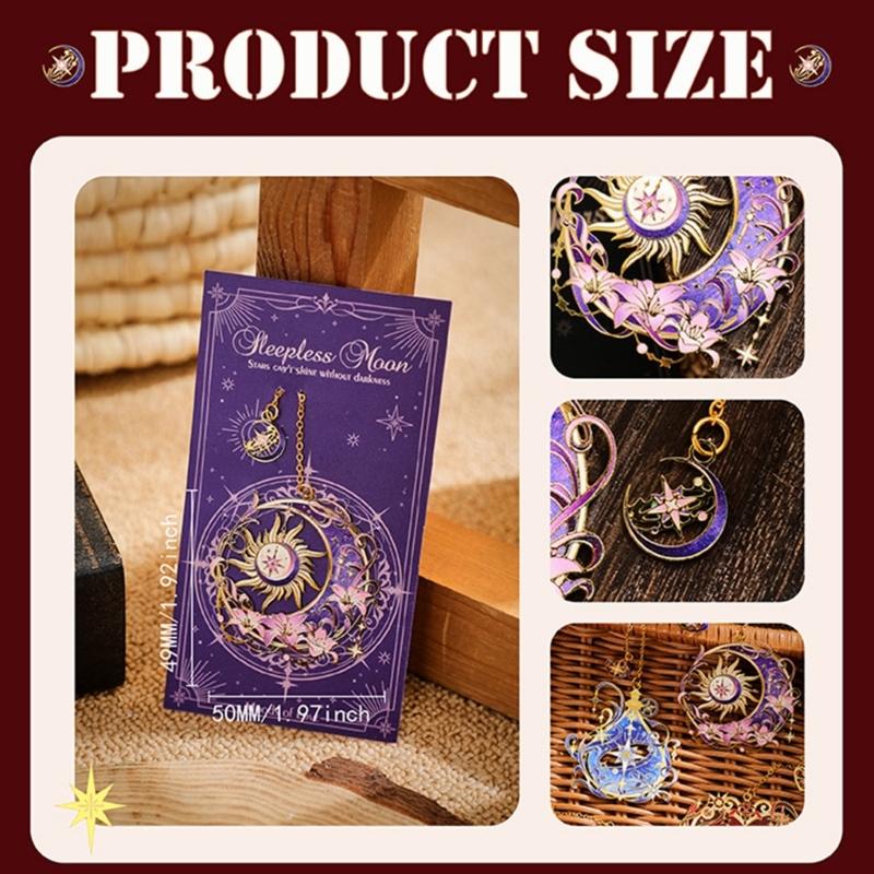 Delicate Styles Bookmarks with Pendant for Male and Female Book Lover Reading Birthday Gift Metal Elegent Bookmarks