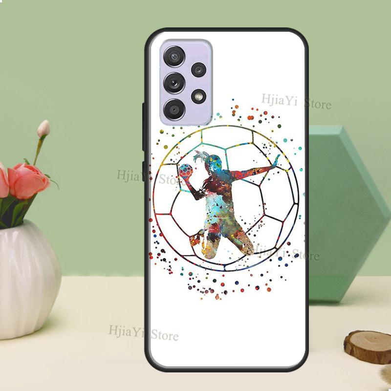 Handball Sport Case For Samsung A54 A34 A24 A14 A51 A71 A12 A22 A32 A52 A72 A73 A33 A53 A13 Back Cover
