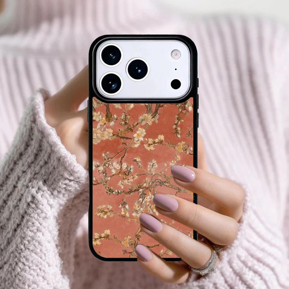 Blossoming Almond Tree Soft Phone Case For Apple iPhone 17 Air 16E 15 14 Plus 13 12 11 Pro Max Mini Funda Cover