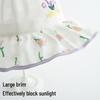 Kids' Embroidered Floral Mesh Bucket Hat - Breathable Outdoor Sun Hat for Students