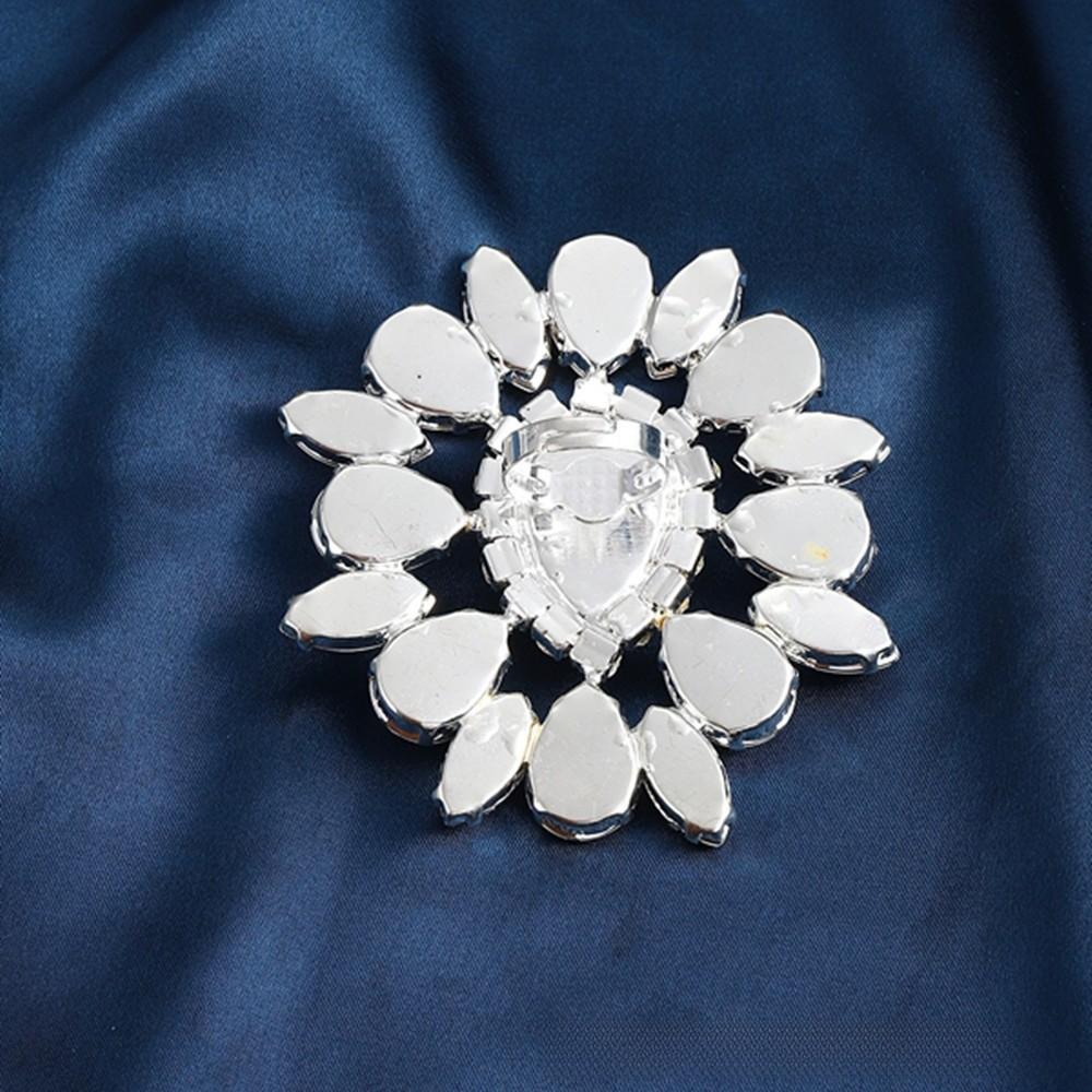 Geometric Water Drop Ring With Rhinestones For Women Spring 2024 Trendy Adjustable Jewelry