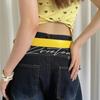 Double-Breasted Women's Belt Y2k Dress Jeans Belt Trendy Wide Waist Belt  Streetwear
