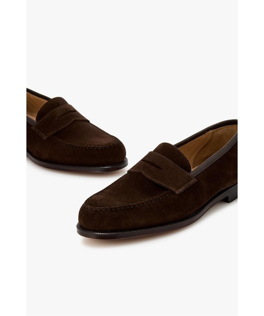 Man On The Boon [Crockett&Jones] Boston Suede Penny Loafers_Dark Brown 4716118110