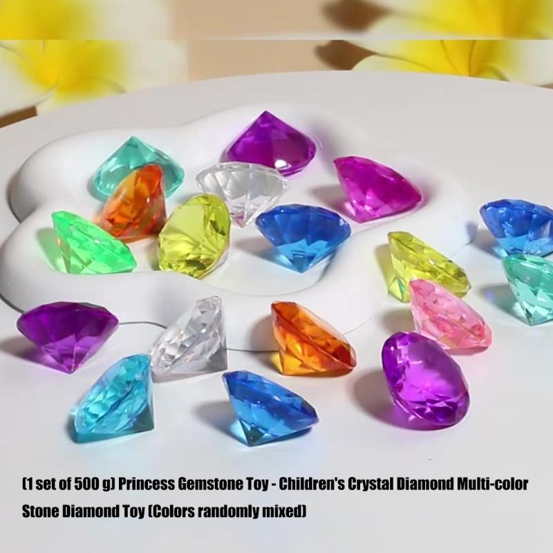 Assorted Color Educational Crystal Gem 30mm Sparkling Stone For Children Sorting Craft Activities