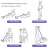 Multifunktionale Spannseil Fitness Pedal Trainingsseil Bänder 4 Schlauch Beinübungsgerät Zugseil, Tragbares Heim-Fitnessgerät für Fitness Gewichtsverlust