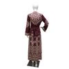XQY500371 Etnische Print Rits Lange Gewaad Jurk