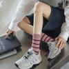 Socks Thick Needle Thick Thread Contrasting Striped Socks Retro Medium Tube Socks Shark Pants Socks