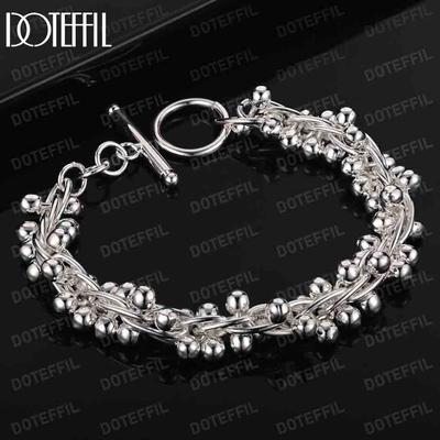 925 Sterling Silber Glatte Trauben Perle Armband Modische Hochzeit Schmuck
