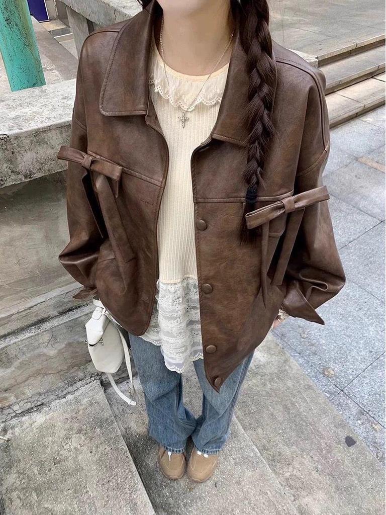 Women's Autumn Lace Base Long Sleeve Spliced Hem Shirt