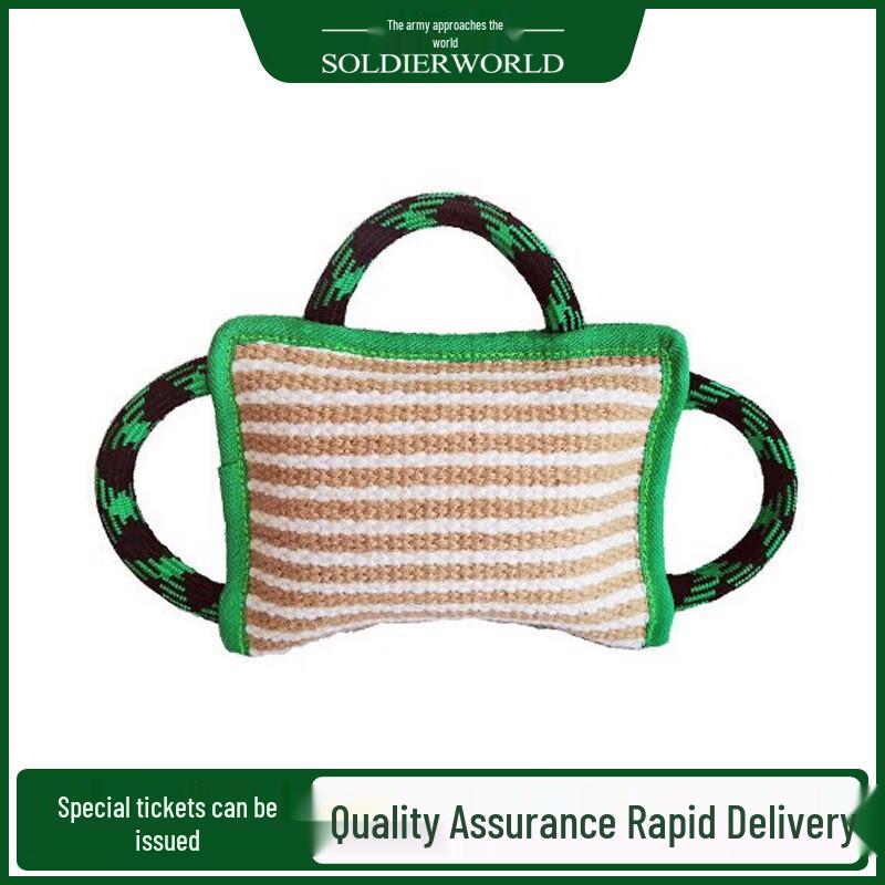 Dog Training Coarse Linen Bite Pillow with Handle