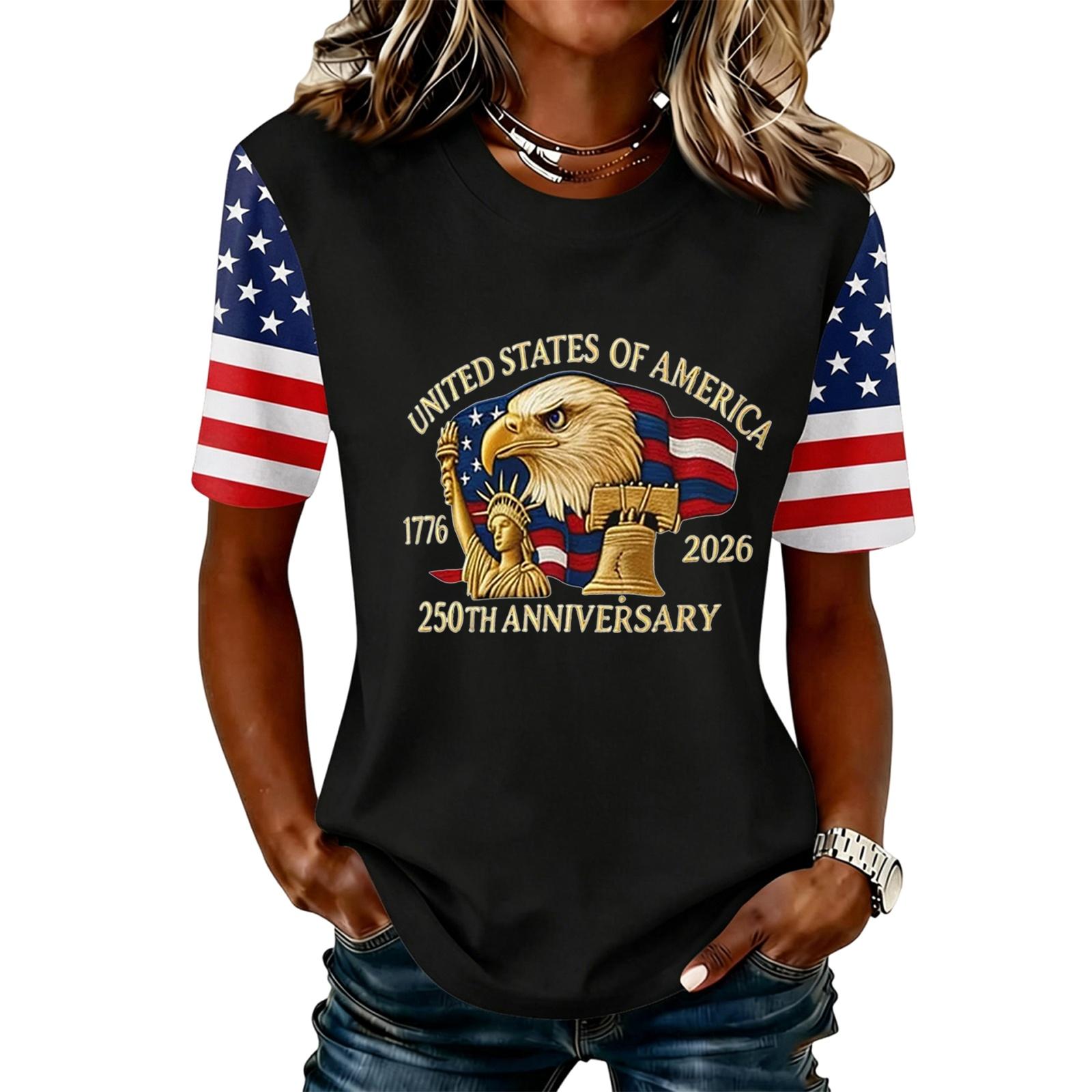 

Women s Casual And Fashionable Short-sleeved Printed T-shirt Top L