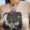 Ethnic Style Retro Tree Of Life Set Necklace With Versatile Female Wishing Tree Original Style Safety Buckle Necklace