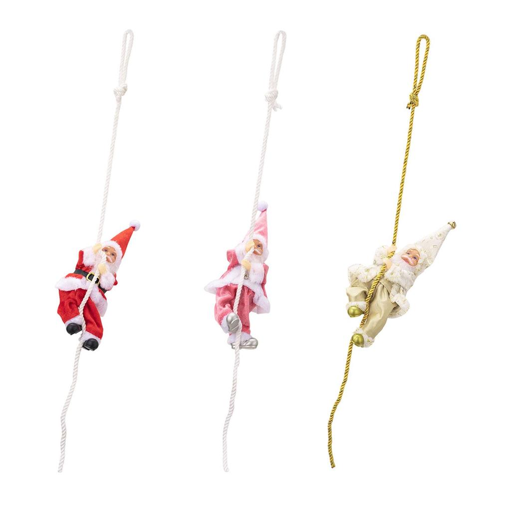 Christmas Santa Climbing Rope Christmas Ornament Santa Figure