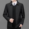 Herren Business Casual Übergangs-Verwaltungsjacke mit Plus-Samt für Väter mittleren Alters