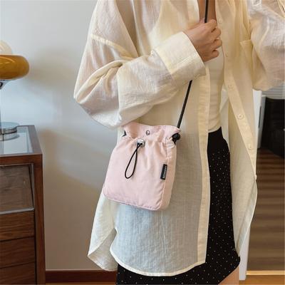 Summer New Fabric Bag Women New Fashion Ins Walking Mobile Phone Bag Lightweight Shoulder Messenger Bag