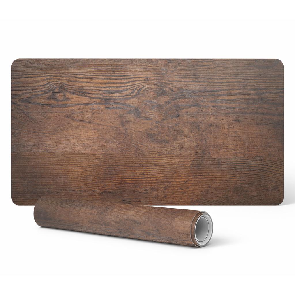 Vinyl Desk Mat with Stylish Wooden Grain Print 120X60 Cm