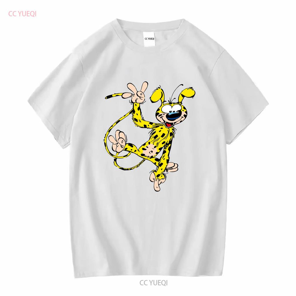 Winkendes Marsupilami Klassisches Retro Vintage T-Shirt S 5XL vintage gewaschen homme Gestreckt Lässig Streetwear-Mode Atmungsaktiv