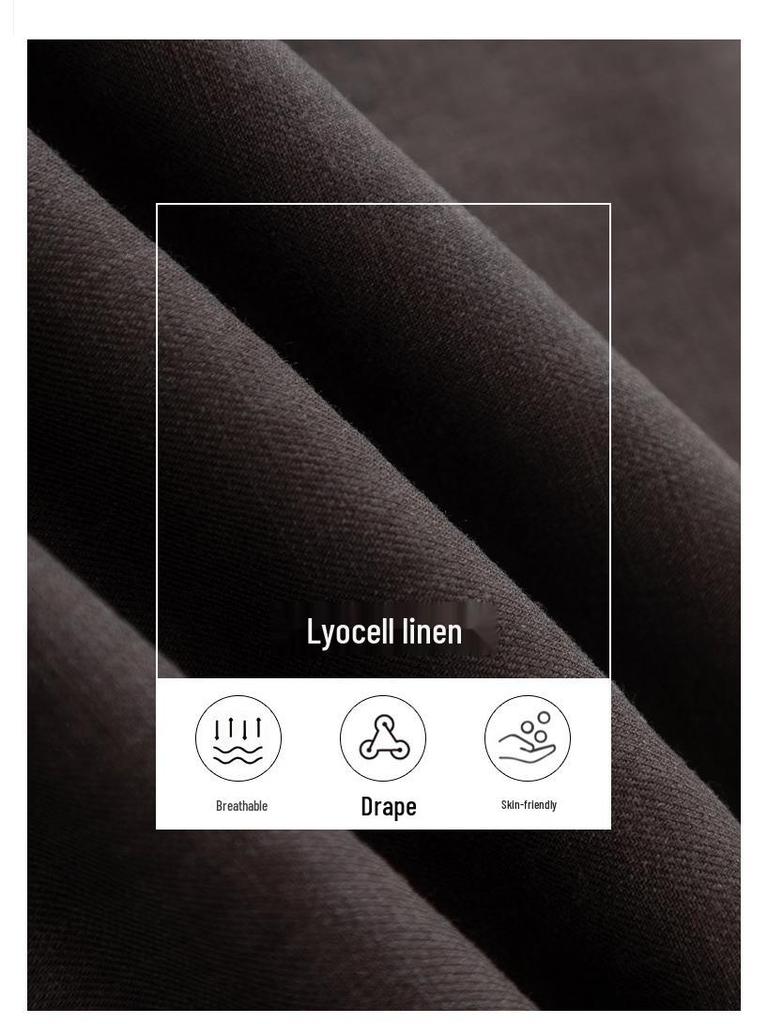 Gonna midi snellente Yi Fei da donna in Tencel e Lino, Estate 2026