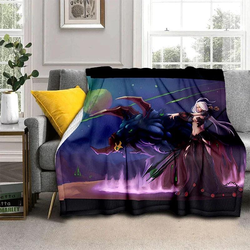 

3D World Warcraft Супер Горящая Красота Принт Плед Креативность Супер Мягкий Фланель Подходит Для Дивана Или Кровати Плед для Йоги 75x100cm