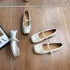 Leather Bow Mary Jane Women's Shoes 2025 Autumn New Square Head Buckle Fashion Single Shoes Not Tired Feet Shoes Women